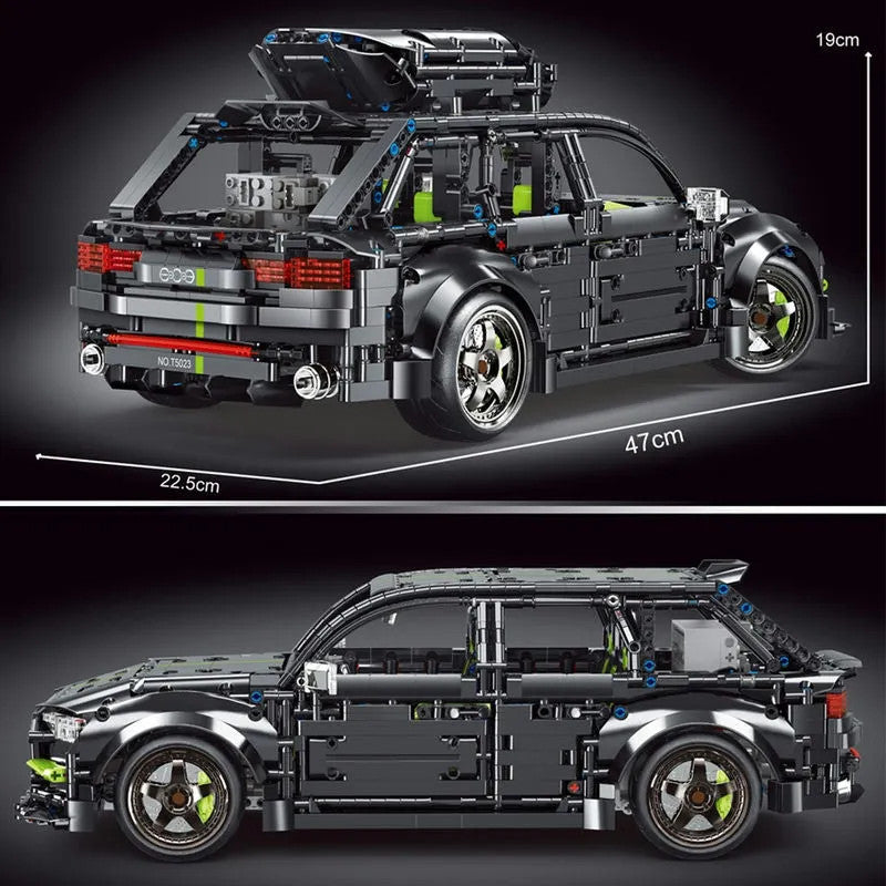 MOC Motorized RC Audi RS6 Avant Racing Car Bricks Toy T5023
