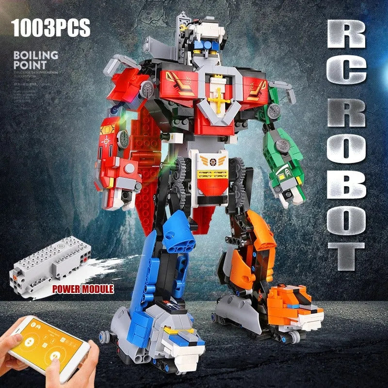 MOC Tech RC Motorized Transformer Beast Robot Bricks Toy