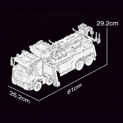 MOC RC APP Heavy Fire Rescue Truck Bricks Toys