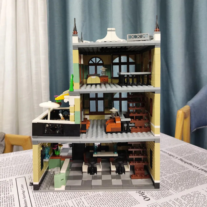 MOC Creator Expert City Rome Restaurant Bricks Toy