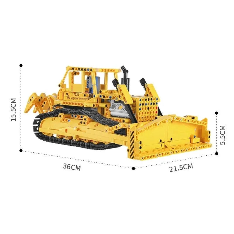 Tech MOC APP Bulldozer RC Caterpillar D8K Bricks Toy 17024