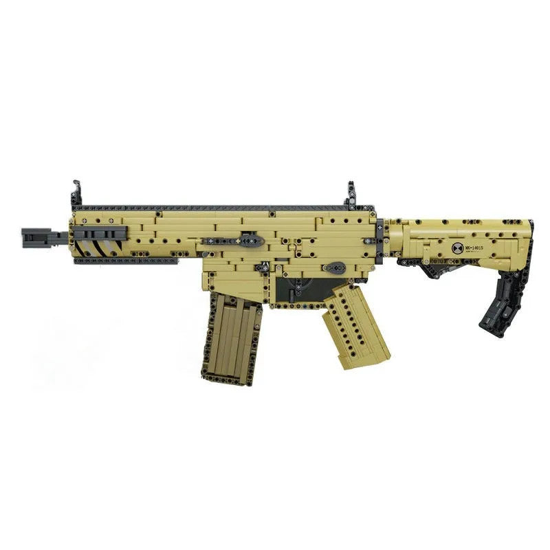 MOC 14015 Military Scar Assault Rifle Gun Bricks Toys