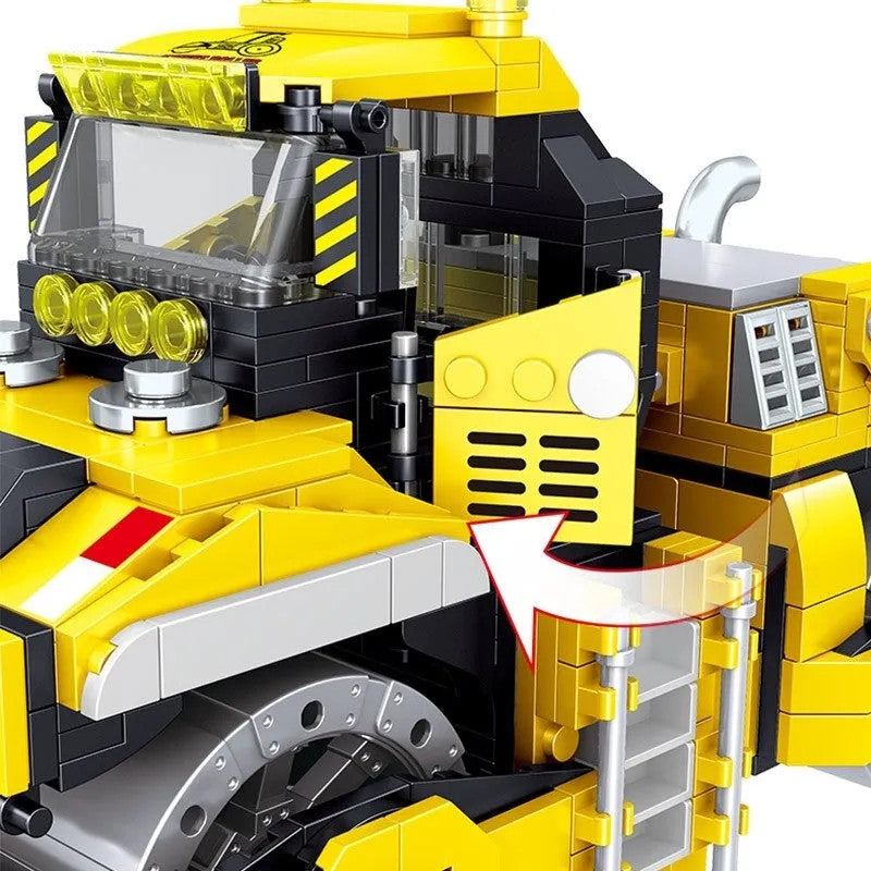City Mini Road Roller Truck Technic Bricks Kids Toys