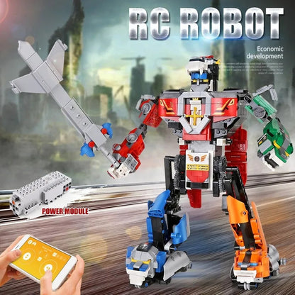 MOC Tech RC Motorized Transformer Beast Robot Bricks Toy