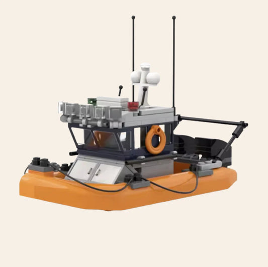 NEW Coast Guard Boat Building Blocks Set Model Adults MOC Navy Patrol Ship
