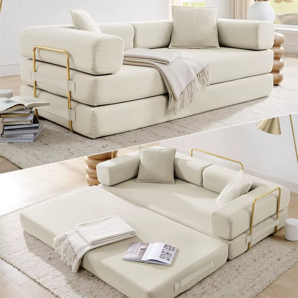 NEW COMFY Convertible Floor Sofa Sleeper Bed Foldable Mattress Lounge Loveseat