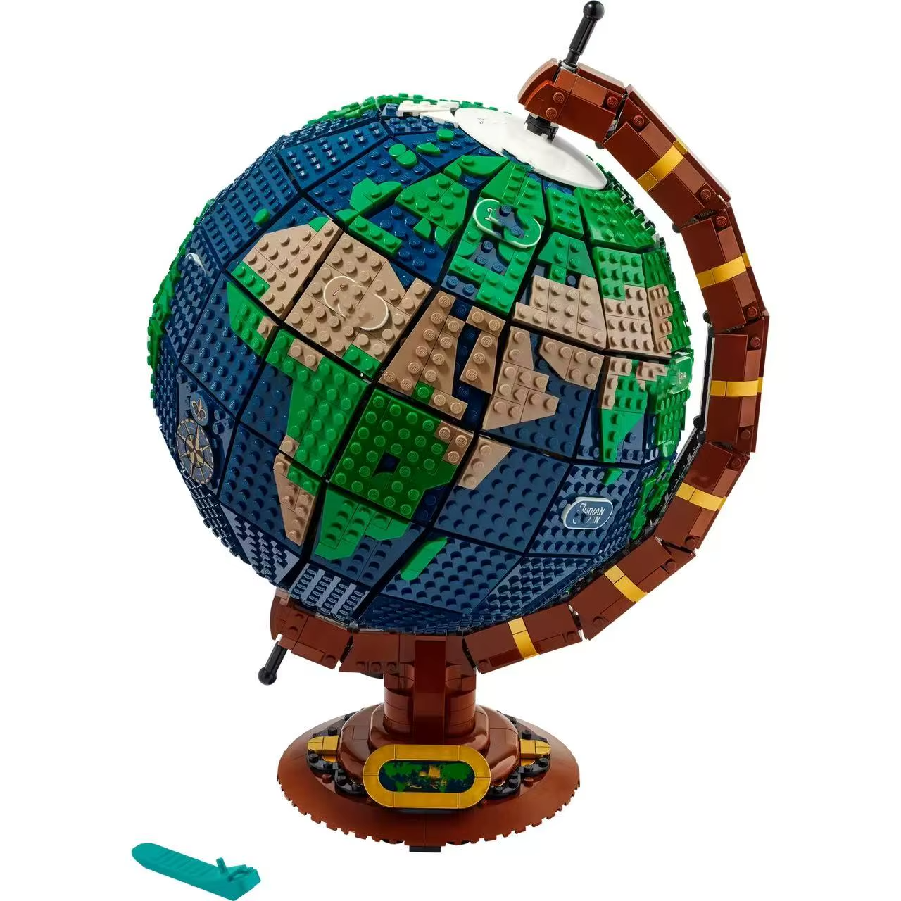 The Earth Globe Building Block Set | 2585pcs Rotating Educational Display Alt