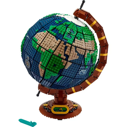 The Earth Globe Building Block Set | 2585pcs Rotating Educational Display Alt