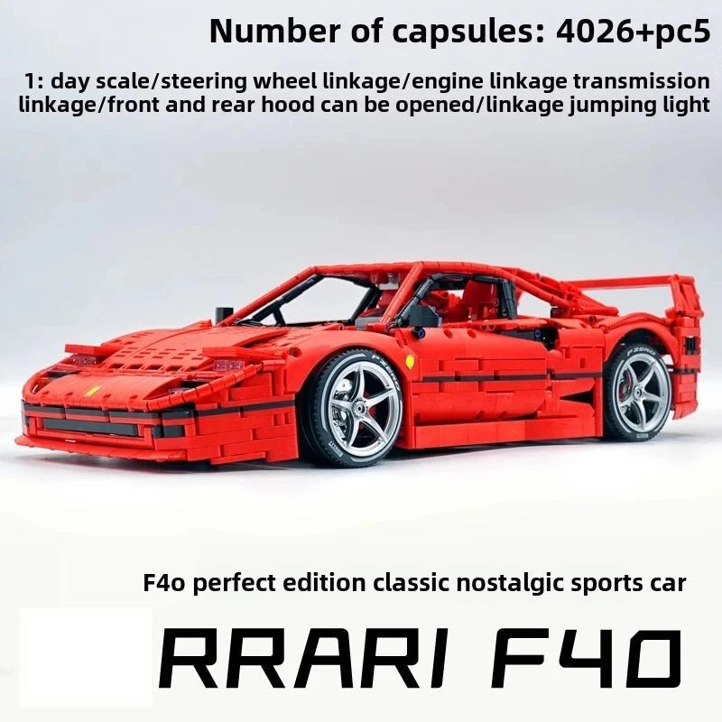 NEW 4026 PCS Ferrari F40 LOX Edition Car Supercar Building Block Set