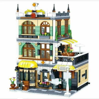 MOC Creator Expert City Rome Restaurant Bricks Toy