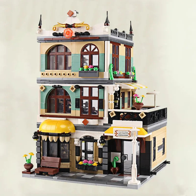MOC Creator Expert City Rome Restaurant Bricks Toy