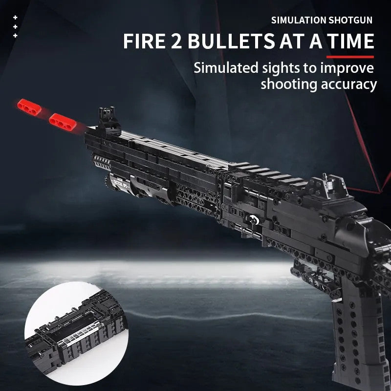 MOC Military Gun M4 Super 90 Shotgun Bricks Toy 14003