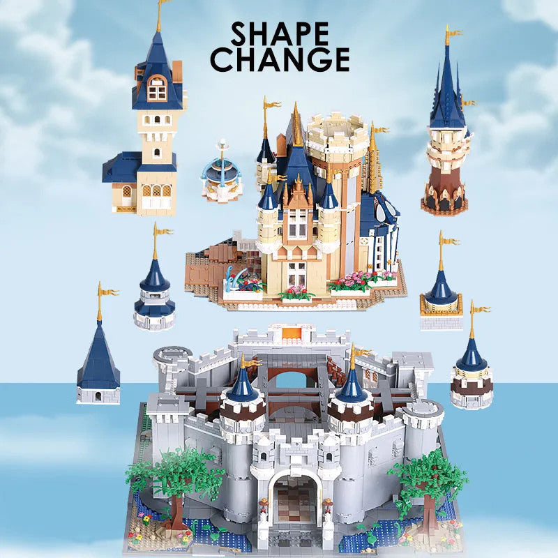 MOC Creative Expert Girl Princess Paradise Castle Bricks Toy