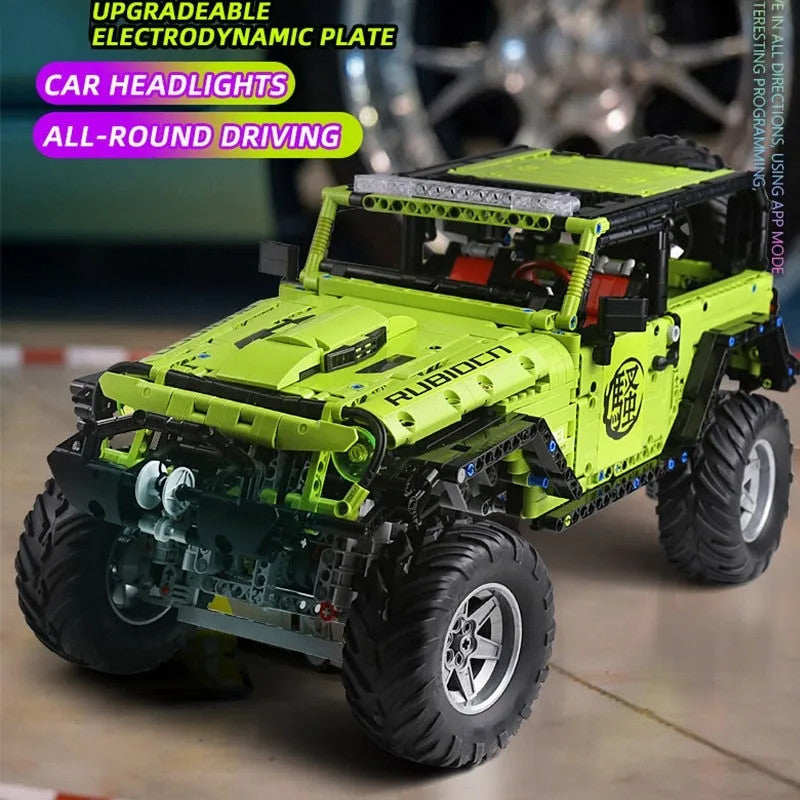 MOC Motorized RC Off-Road Wrangler Rubicon Bricks Toy