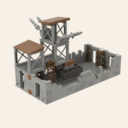 NEW Abandoned Ruins Stone Base Building Blocks Set Model Adults MOC Military