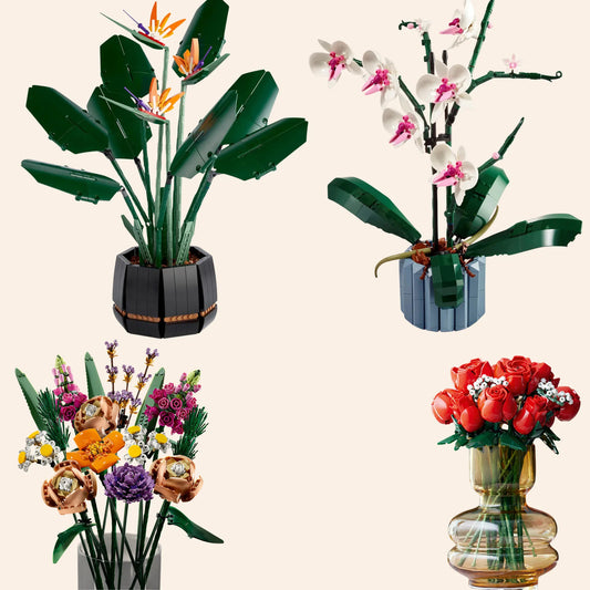 NEW Flower Bundle Botanical Building Blocks Set Lot Model Adults Bouquet Deal