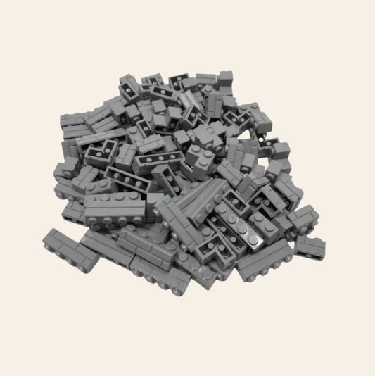 NEW Light Gray Wall Pieces Bricks Building Blocks Bulk Lot Parts MOC Custom