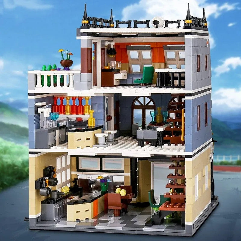 MOC Creator Expert City Garden Hotel Bricks Toy 0940