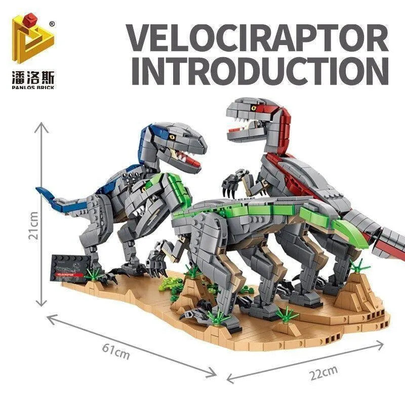 MOC Dinosaur World Velociraptor Bricks Toys 611003