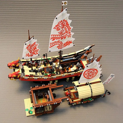 Movie Creative MOC Ninjago Destiny Bounty Ship Bricks Toy