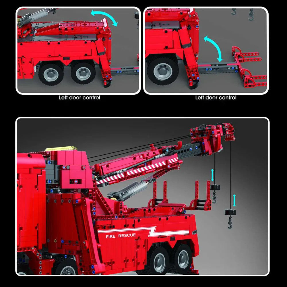 MOC Expert RC APP Rescue City Fire Truck Bricks Toys