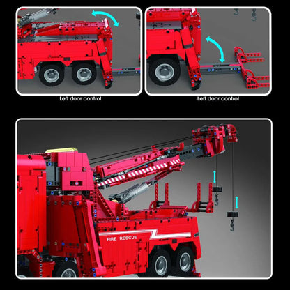 MOC Expert RC APP Rescue City Fire Truck Bricks Toys