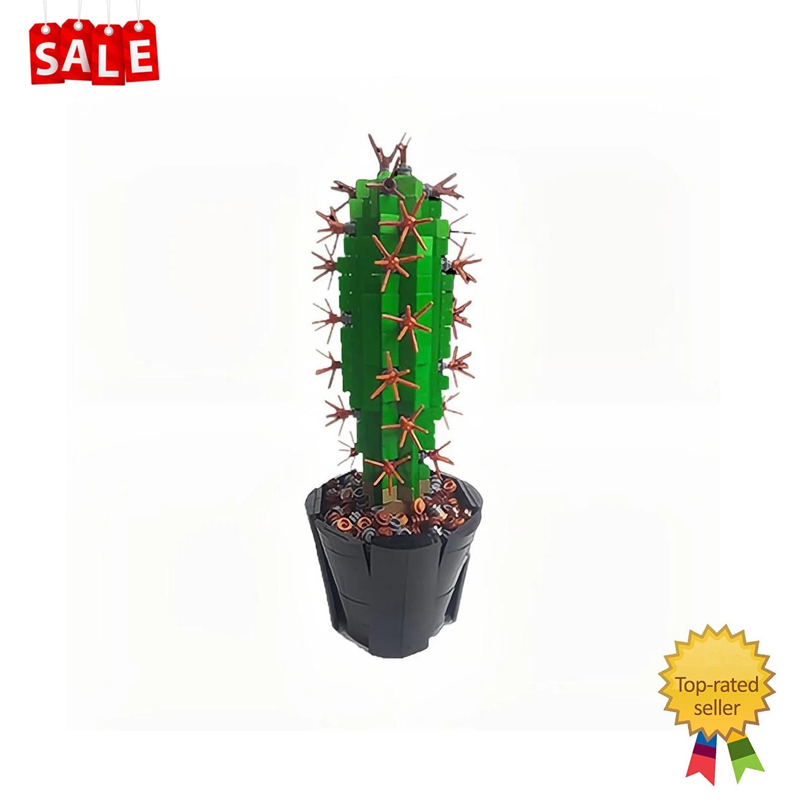 NEW 756PCS Mini Saguaro Cactus Botanical Building Blocks Set