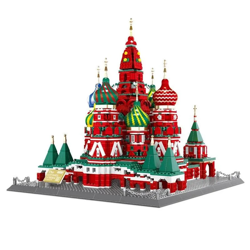Architecture MOC Famous Saint Basil's Cathedral Bricks Toys