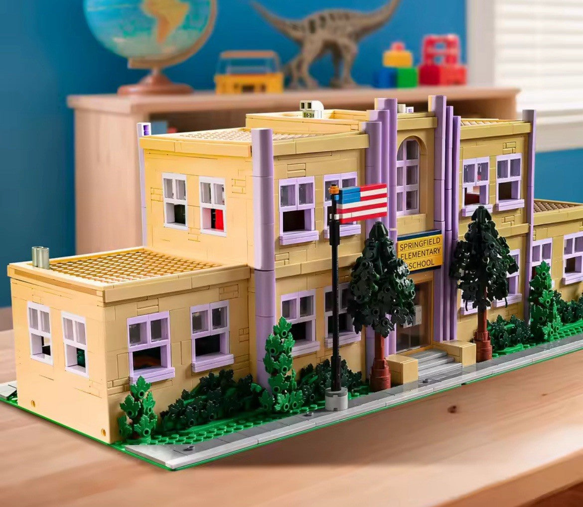 NEW Springfield Elementary School Modular Building Blocks Architecture 3500 PCS