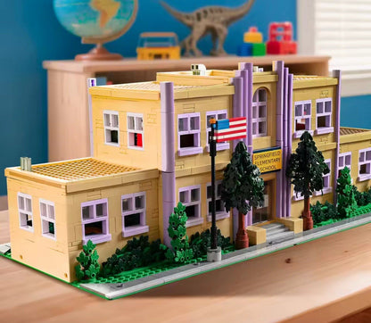 NEW Springfield Elementary School Modular Building Blocks Architecture 3500 PCS