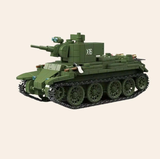 NEW BT-7 Tank Building Blocks Set Model Adults MOC WW2 Soviet Military Army