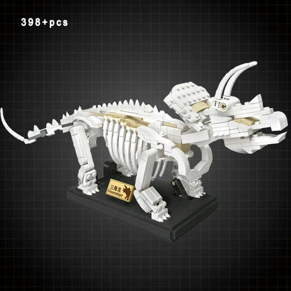 MOC Creative Idea Dinosaur World Triceratops Fossil Bricks Toy