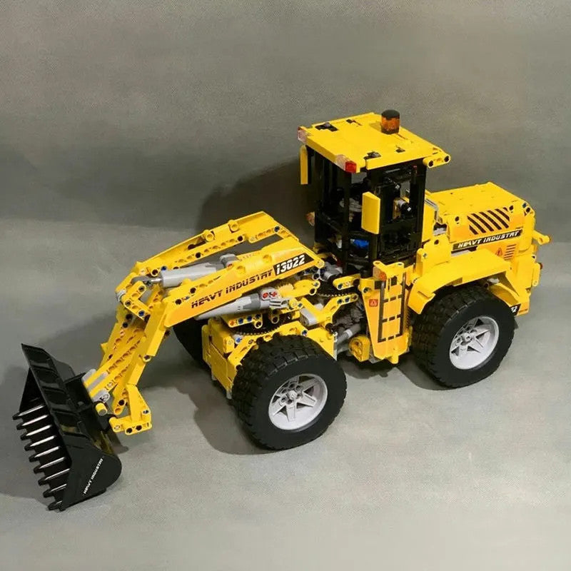 MOC RC Motorized Wheel Front Loader Bulldozer Bricks Toy