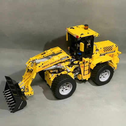 MOC RC Motorized Wheel Front Loader Bulldozer Bricks Toy