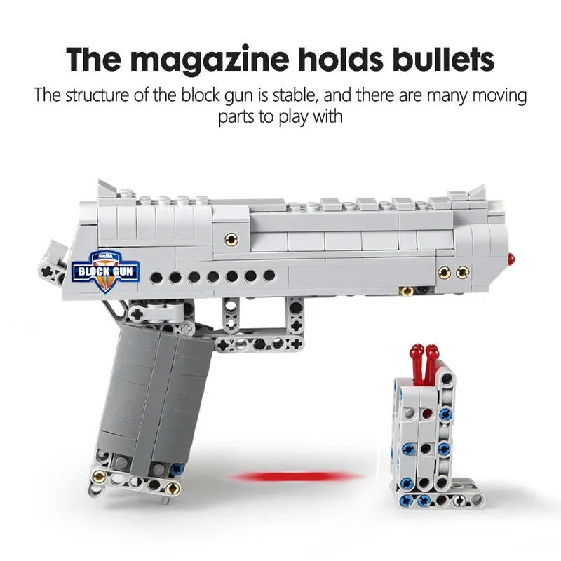 MOC Military Weapon Desert Eagle Pistol Gun Bricks Toys