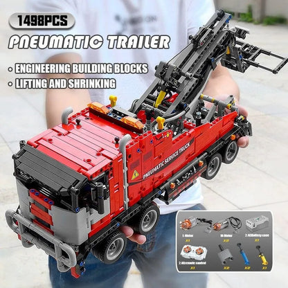 Tech RC APP Pneumatic City Service Truck Bricks Toy 19001