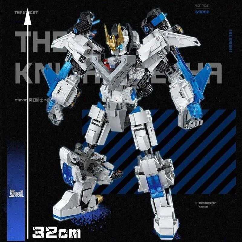 MOC Deformation Wind Blade Mech Robot Bricks Toys