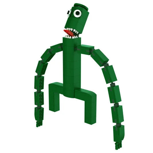 NEW 336PCS Rainbow Friends Green Monster Building Blocks Figure