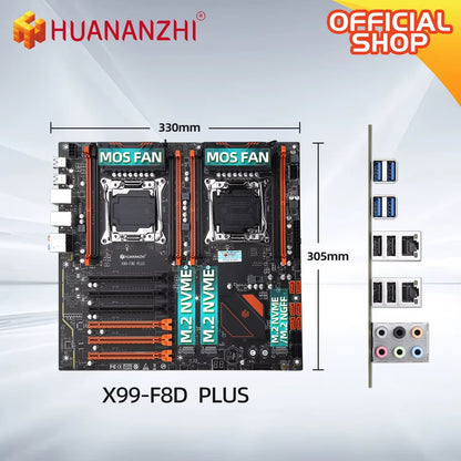 NEW X99 F8D PLUS Dual CPU LGA2011-3 Xeon DDR4 NVMe Server Motherboard