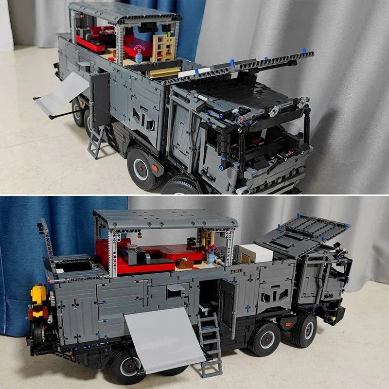 Motorized MOC RC Luxury Off-Road Heavy RV Truck Bricks Toy T4009