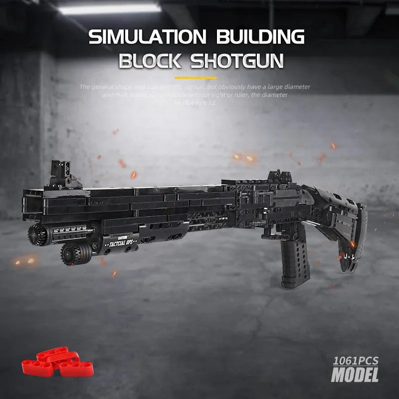 MOC Military Gun M4 Super 90 Shotgun Bricks Toy 14003
