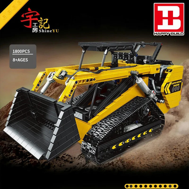 MOC APP Motorized RC Skid Steer Loader Truck Bricks Toy
