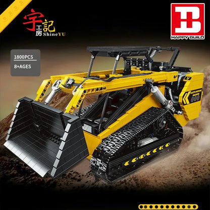 MOC APP Motorized RC Skid Steer Loader Truck Bricks Toy