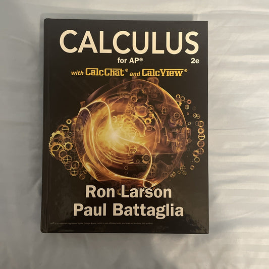 Like New Calculus for AP by Paul Battaglia and Ron Larson Hardcover