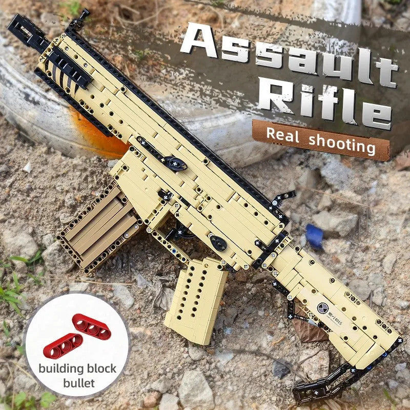 MOC 14015 Military Scar Assault Rifle Gun Bricks Toys