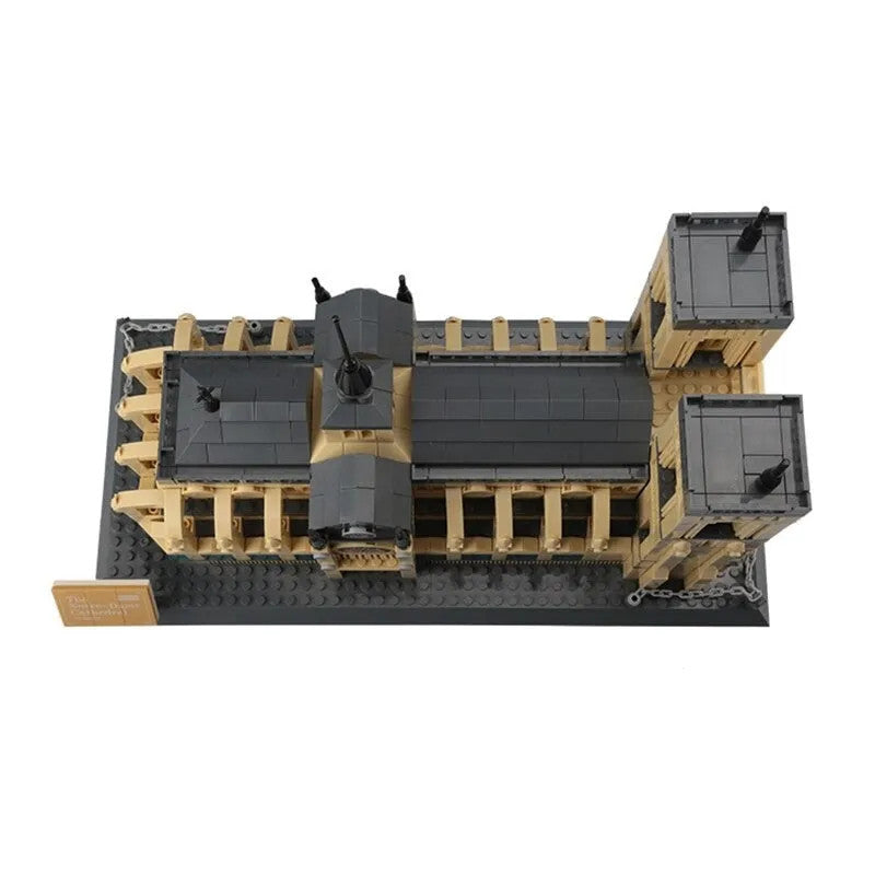 MOC Architecture Paris Notre Dame Cathedral Bricks Toy
