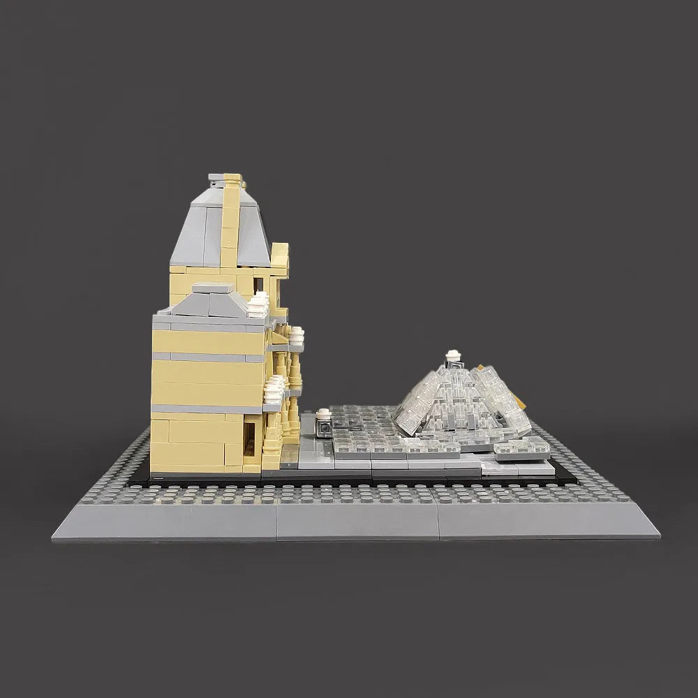 MOC Architecture City Paris The Louvre Bricks Kids Toys