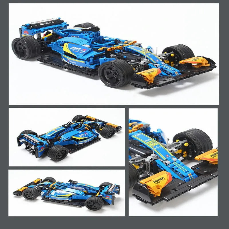 MOC Tech Blue Alternate F1 Racing Car Bricks Toy 023007