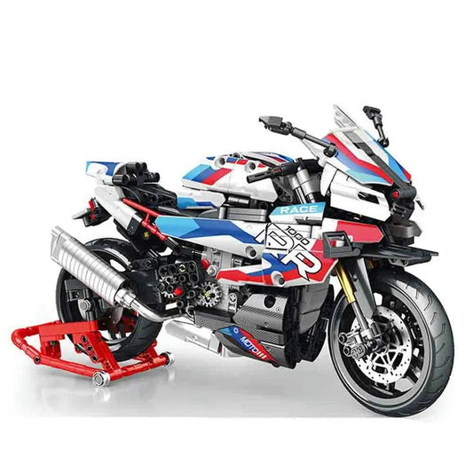MOC BMW Racing Motorcycle Bikes Bricks Toys 82005