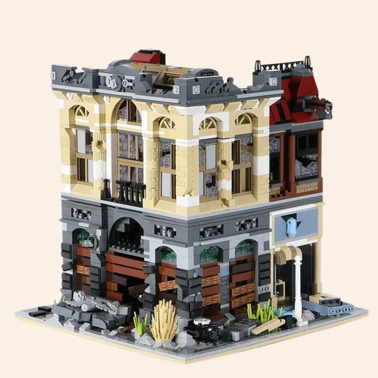NEW Doomsday Bank Building Blocks Set Model Adults MOC Apocalypse Zombie Ruin